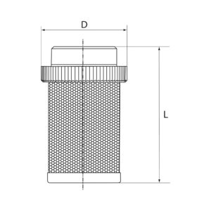 Saugkorb für Rückschlagv., G 3/8, Edelstahl 1.4301 / Kunststoff