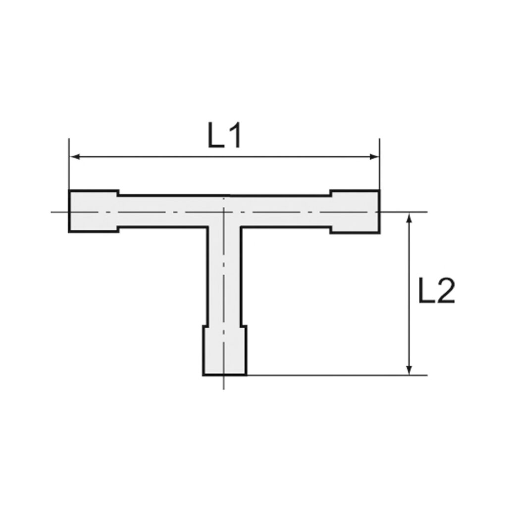 T-Einschraubstutzen, R 1/8 a., für Schlauch LW 4 mm, SW 10, PA 6