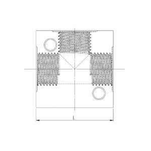 T-Verteiler, anflanschbar, G 1/8 Aluminium, SW 16