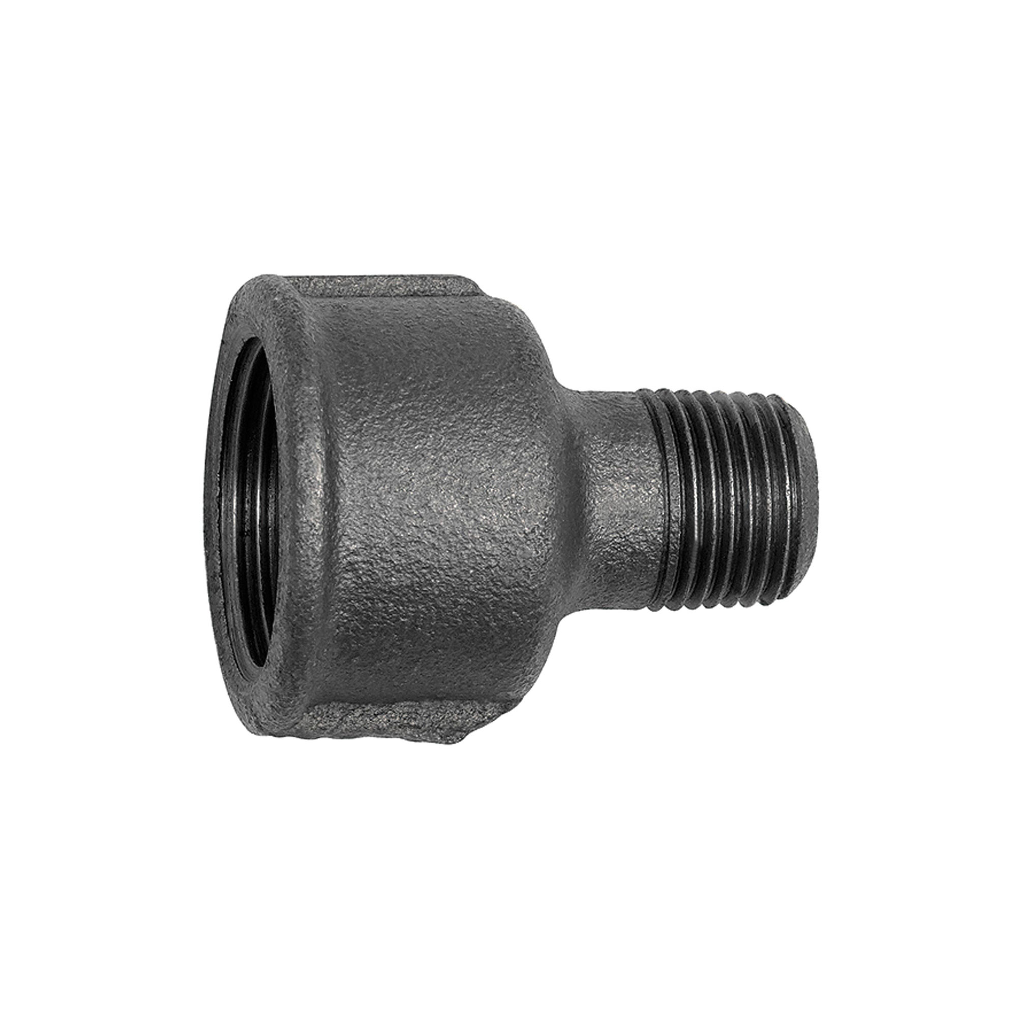 Reduziermuffe 246, Rp 3/8 i., R 1/4 a., Temperguss schw.