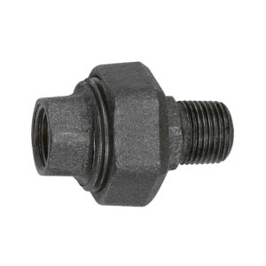 Verschraubung 331, flachdichtend, R 1/2, Rp 1/2, Temperg. schw.