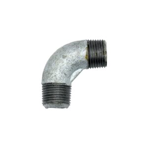 Winkel 94, 90°, AG/AG, R 3/8, schwarzer Temperguss feuerverz.