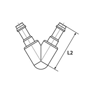 V-Schlauchverbindungsstutzen, für Schlauch LW 3, Messing und POM