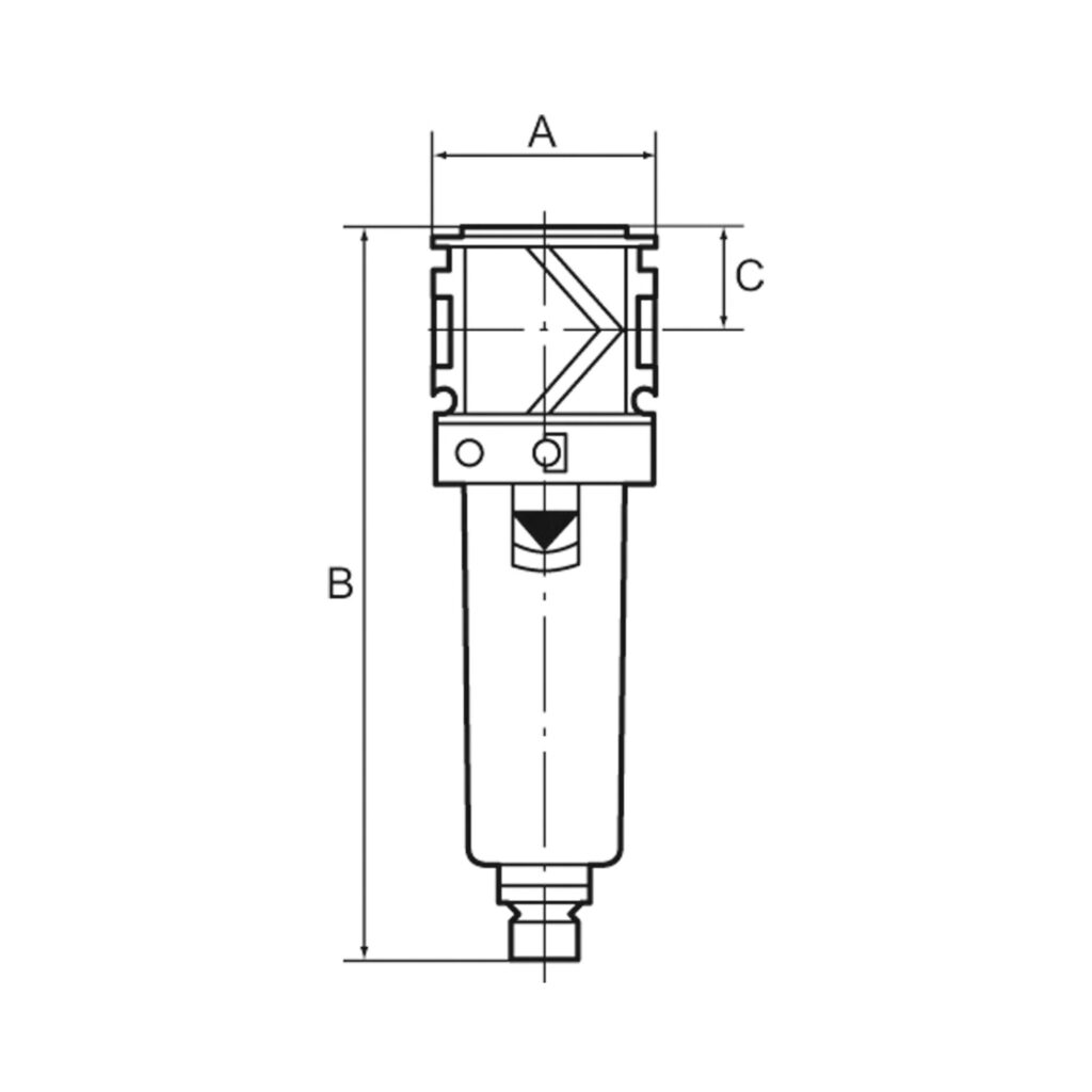 Filter »variobloc«, mit Polycarbonatbehälter, BG 1, G 1/4