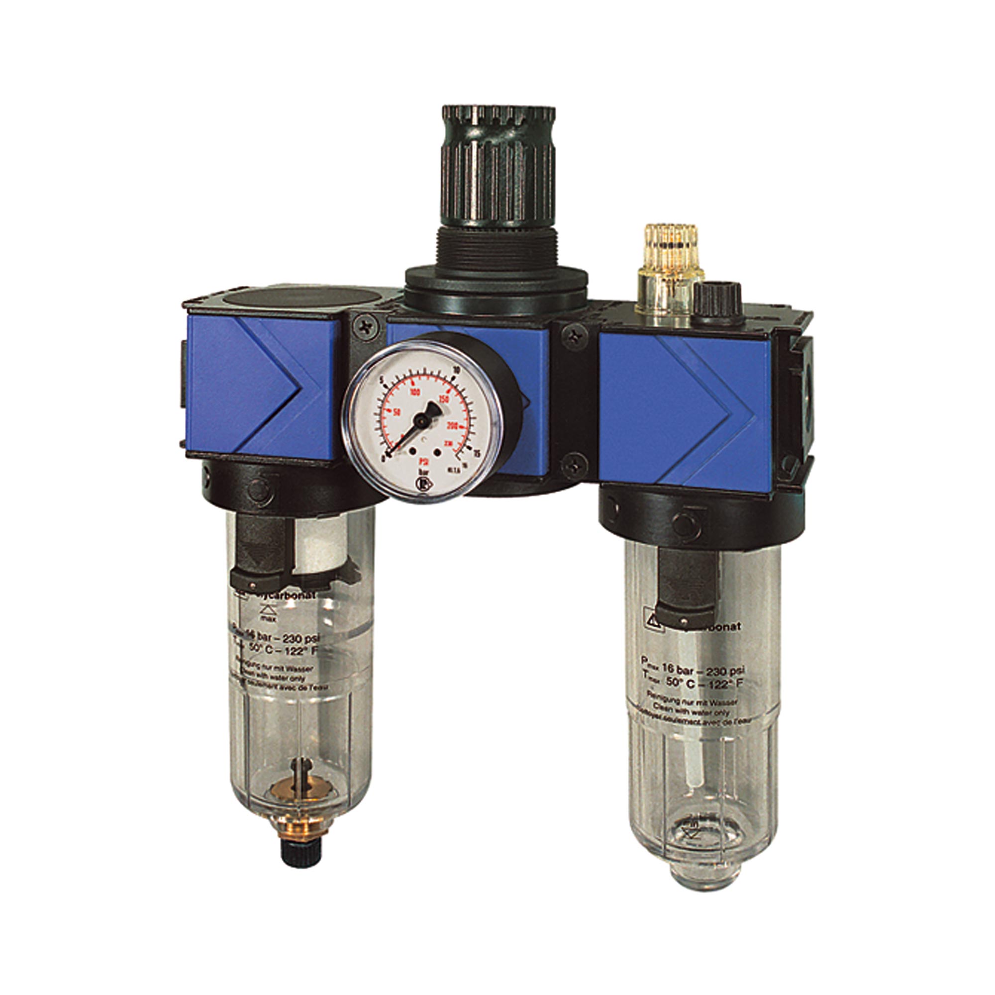 Wartungseinheit 3-tlg. »variobloc«, mit PC-Behälter, BG 1, G 1/4