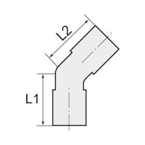 Winkelverbinder 45°, Messing, »sharkbite«, für Rohr-Außen-ø 15 mm