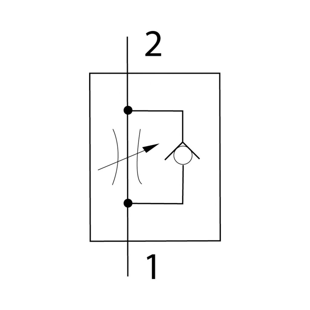 Drosselrückschlagventil einseitig, Schl.-Gew., M5, Schl.-Ø 4