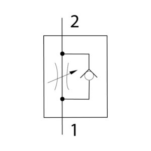 Drosselrückschlagventil einseitig, Schl.-Gew., M5, Schl.-Ø 4